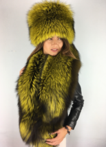 Silver Fox Fur Stole 63' And Pillbox Fur Hat Set Fur Collar and Fur Hat  image 6