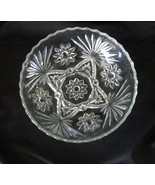 Vintage Round Clear Pressed Glass Bowl  7&quot; Serving Dish Candy Dish - $8.95