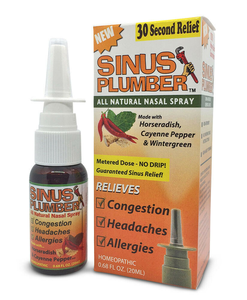 Sinus Plumber Natural Hot Pepper Nasal Spray Replaces Sinus Buster