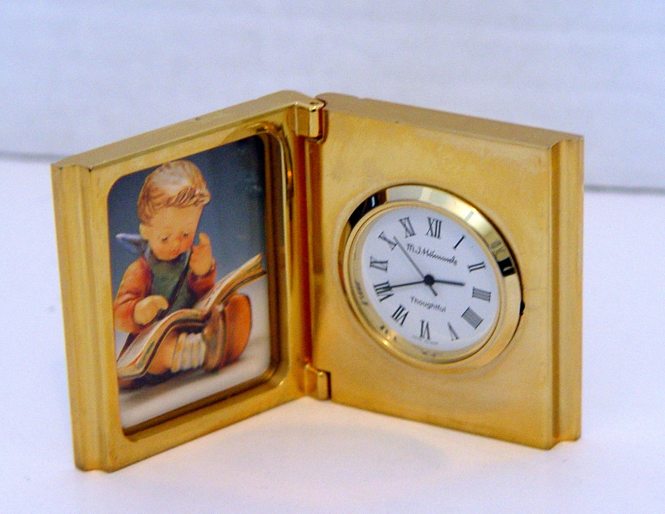 Hummel Brass Clock VINTAGE "THOUGHTFUL BOY "VERY RARE Other