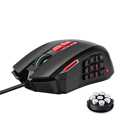 Macro Gaming Mouse Real 10000 DPI Side Keuypad 18 ...