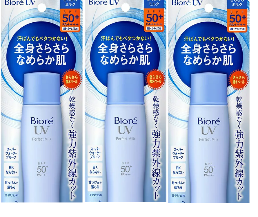 Biore UV Parfait Lait Crème Solaire SPF50 + Pa Visage & Corps 40ml 3pcs ...