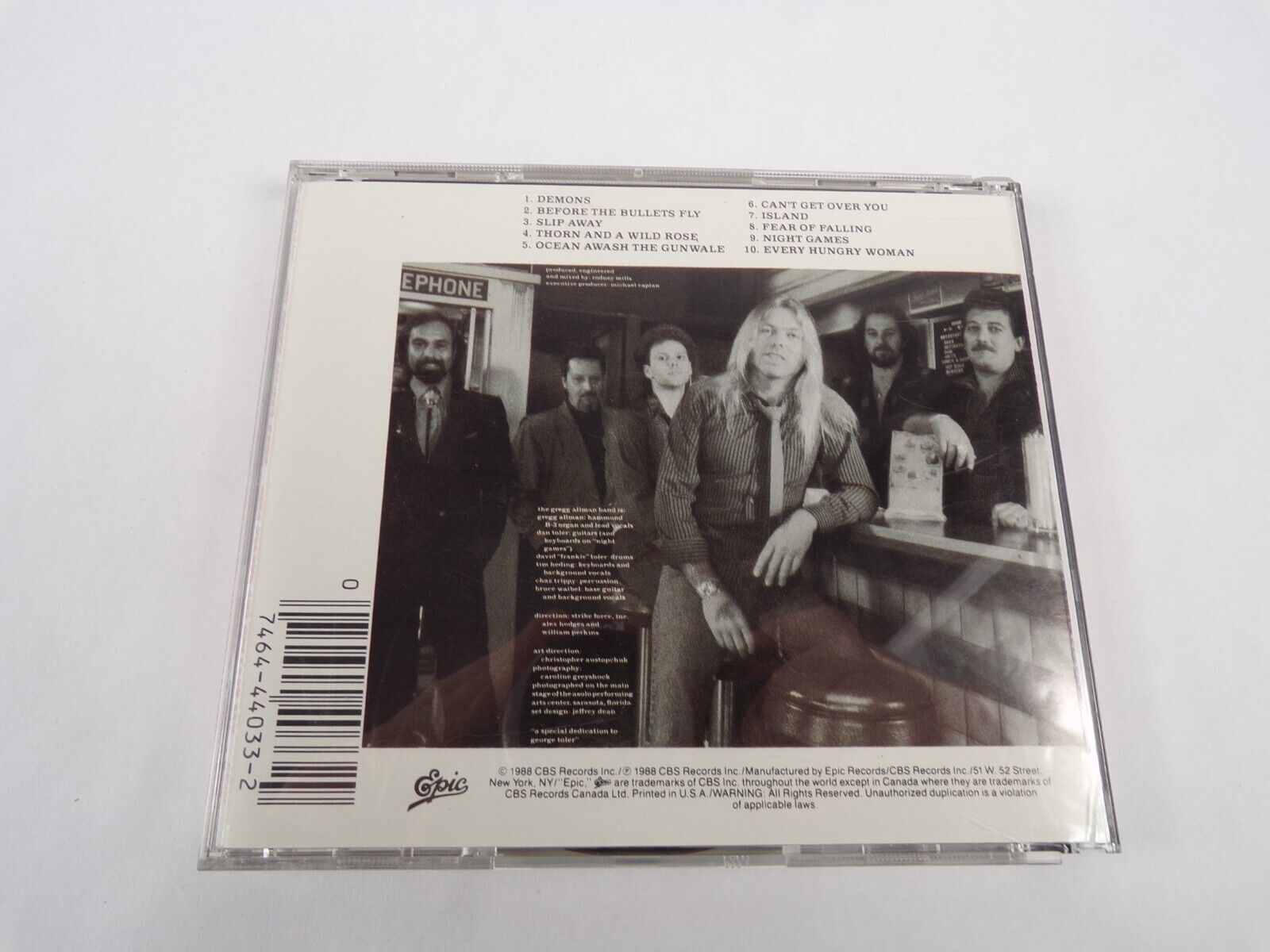The Gregg AllmaN Band Just Before The Bullets Fly Demons Slip Away CD