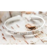 You are unstoppable bracelet, positive mantra, inspirational gift, femin... - $21.00