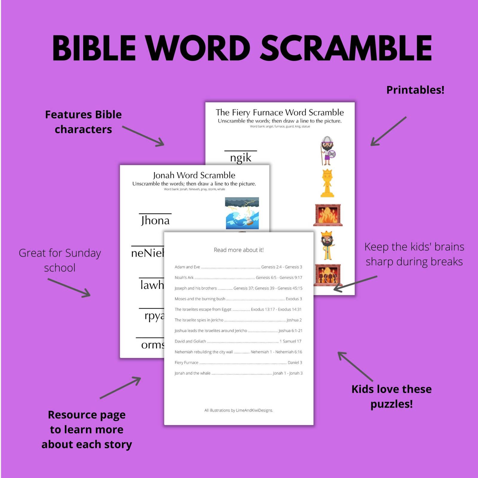 Bible Word Scramble Printable Boredom Busters Books