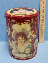 1985 Coca Cola Coke Large Round Tin Container Can Lid Victorian Ladies U... - $11.28