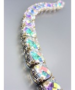 Designer Style Silver Gold Balinese Iridescent AB CZ Crystals Links Brac... - $79.99