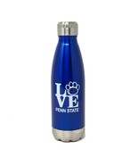 Penn State LOVE Nittany Lion Blue Metal Water Bottle 16 oz Souvenir Tail... - $24.74
