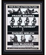 ORIGINAL 1968 Lady in Cement Raquel Welch F Sinatra 11x14 Framed Adverti... - $247.49