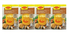 4 bags Maggi 5 minuntes instant soup Creamy Chicken soup with croutons f... - $6.79