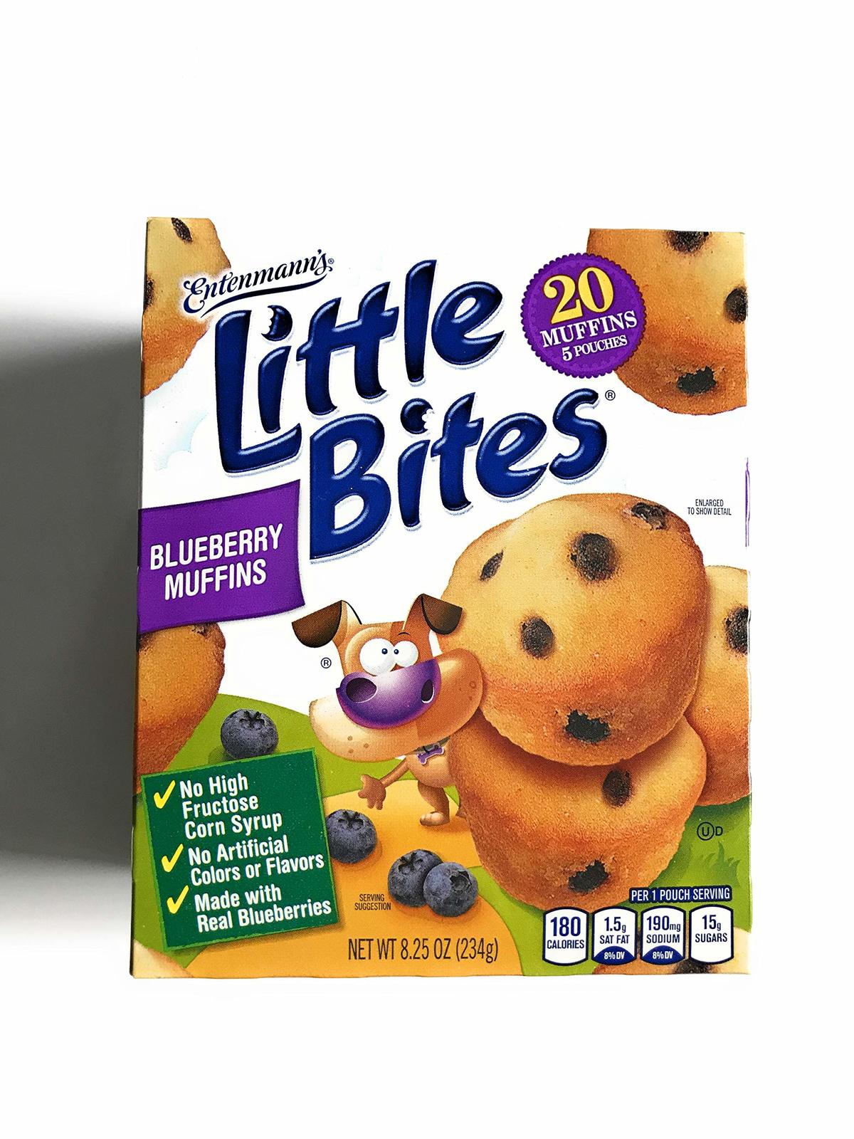 Entenmann's Little Bites Blueberry Muffins (20 Muffins 5 Pouches) Net ...