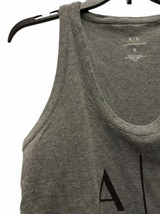 Women Gray Armani Exchange Gray Ribbed Tank Top Sleeveless Sz Small image 2