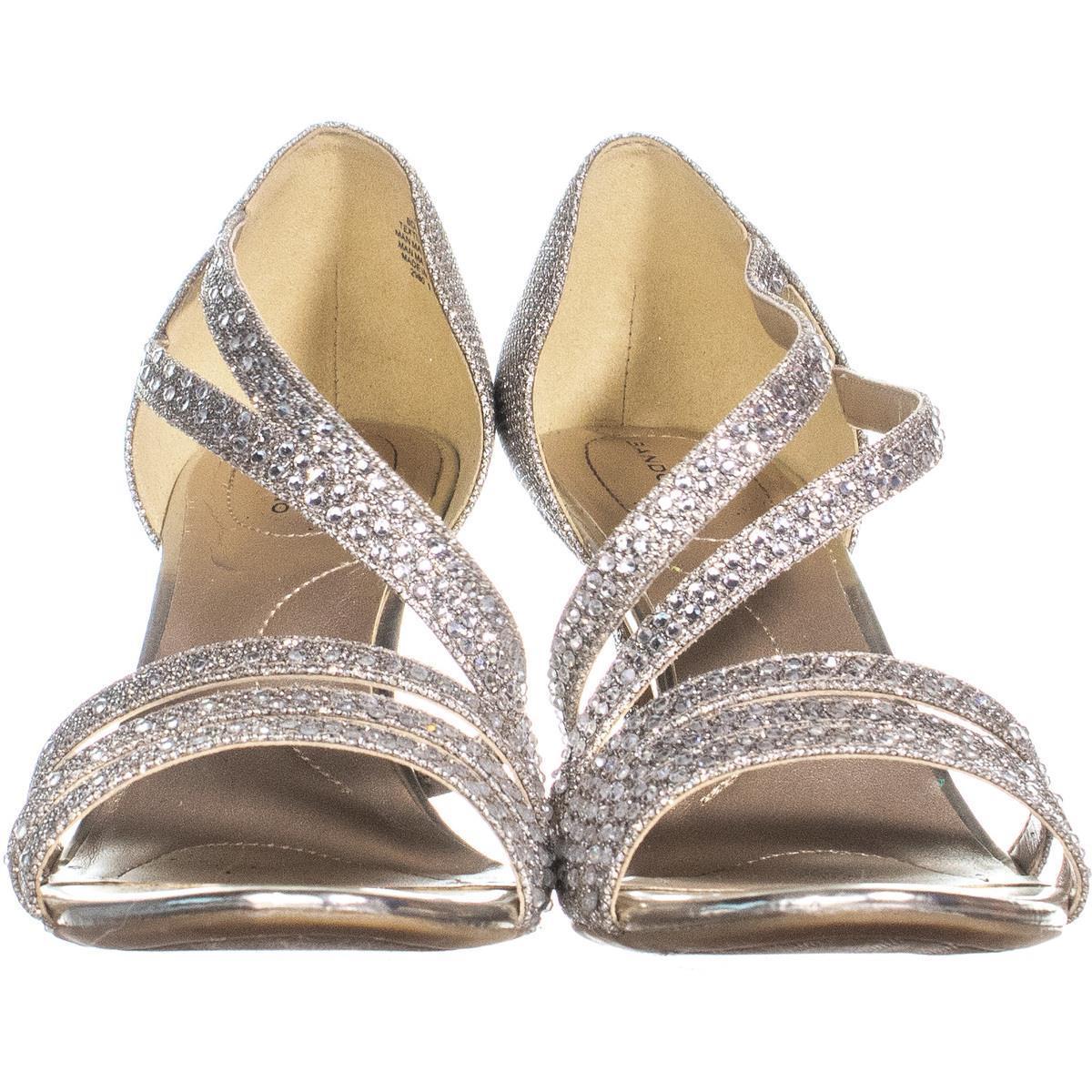Bandolino Meggie Strappy Evening Sandals 245, Gold, 8 US - Sandals ...