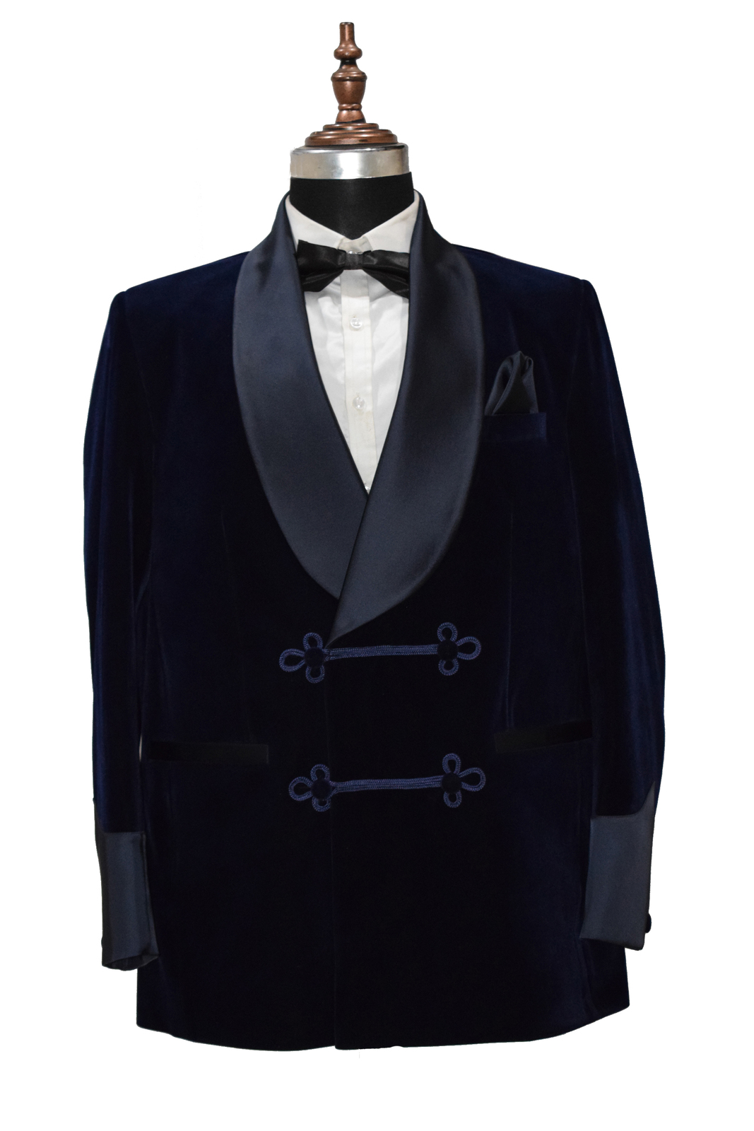 Men Navy Blue Smoking Jackets Designer Dinner Wedding Party Wear Blazers Coats