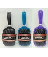 NEW Basic Solutions Purple, Eme_Grn &amp; Black Cushion Paddle Hair Brush U ... - $12.88