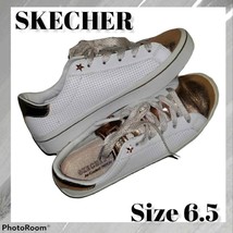 SKECHER HI-LITES New York Nights White and Gold Sneakers Shoes Size 6.5 - $29.69
