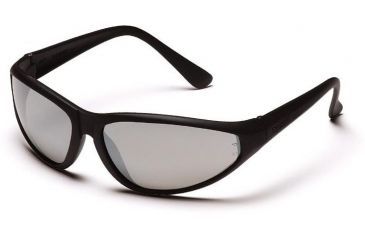 Pyramex Zone Safety Eyewear - Silver Mirror Lens, Black Frame SB970E