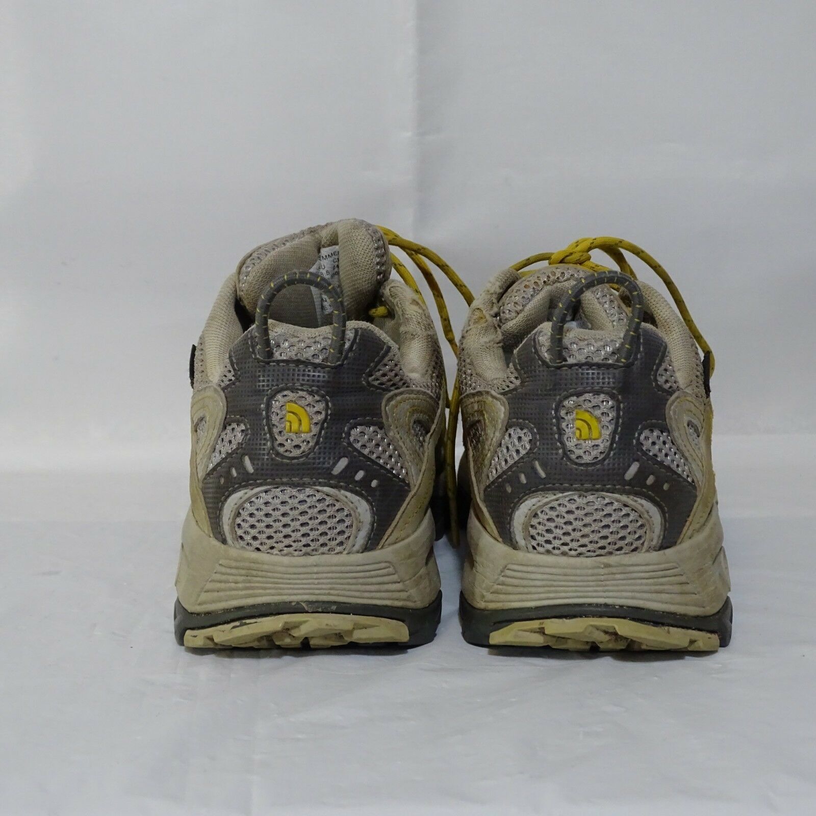 The North Face Hiking Shoes Vibram Sole Women Size 7.5 Tan Gray Mesh