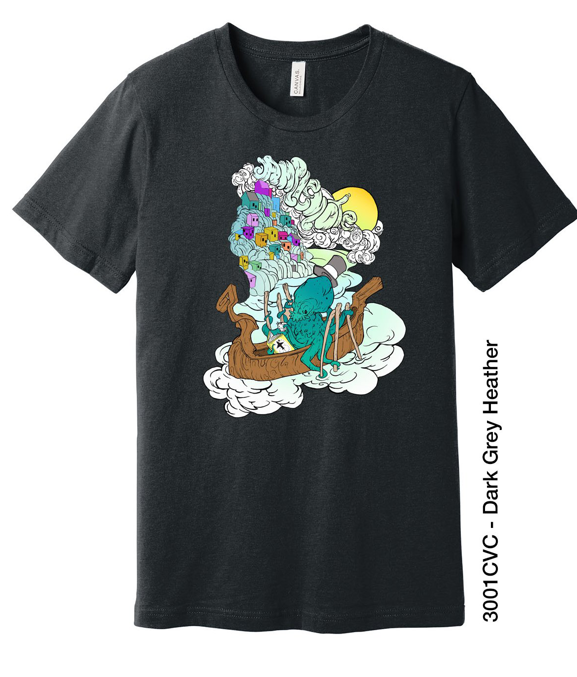 Amplenote Productive Octopus T-shirt, Dark Grey