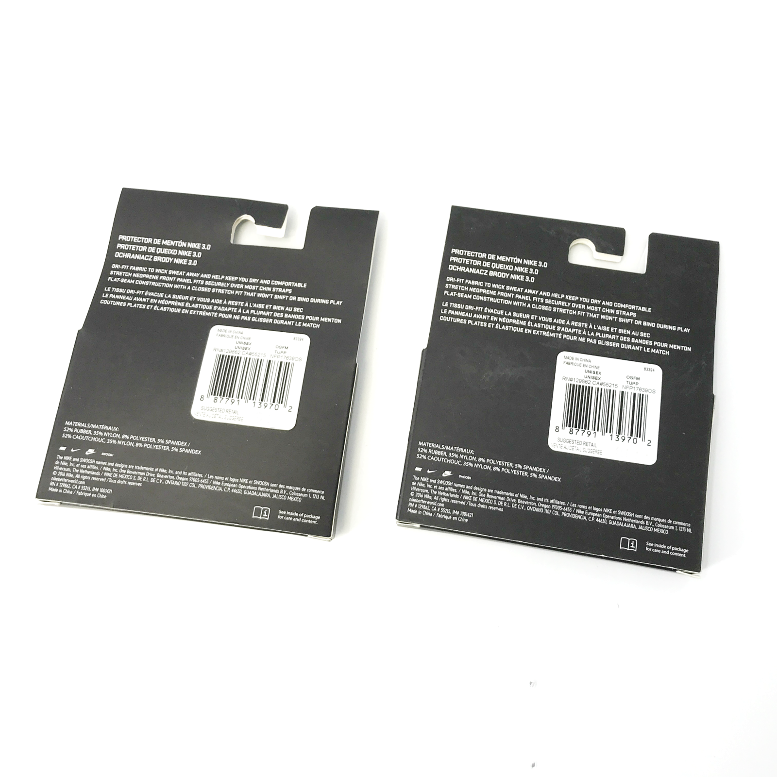 NIKE Chin Shield 3.0 Sports Football Chin Strap Cover Pink Lot of 2 