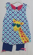 are Editions Giraffe Shirt Bike Shorts 2 Piece Set Royal Blue Size 6 image 1