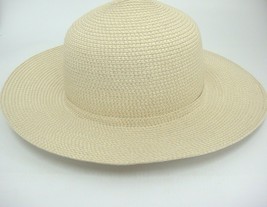 Amanda Smith Womens Brimmed Straw Hat Natural Color 90% Paper 10% Cotton - $18.80