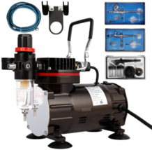Professional Airbrushing Paint System w. 1/5 HP Air Compressor & Airbrush Kits image 4