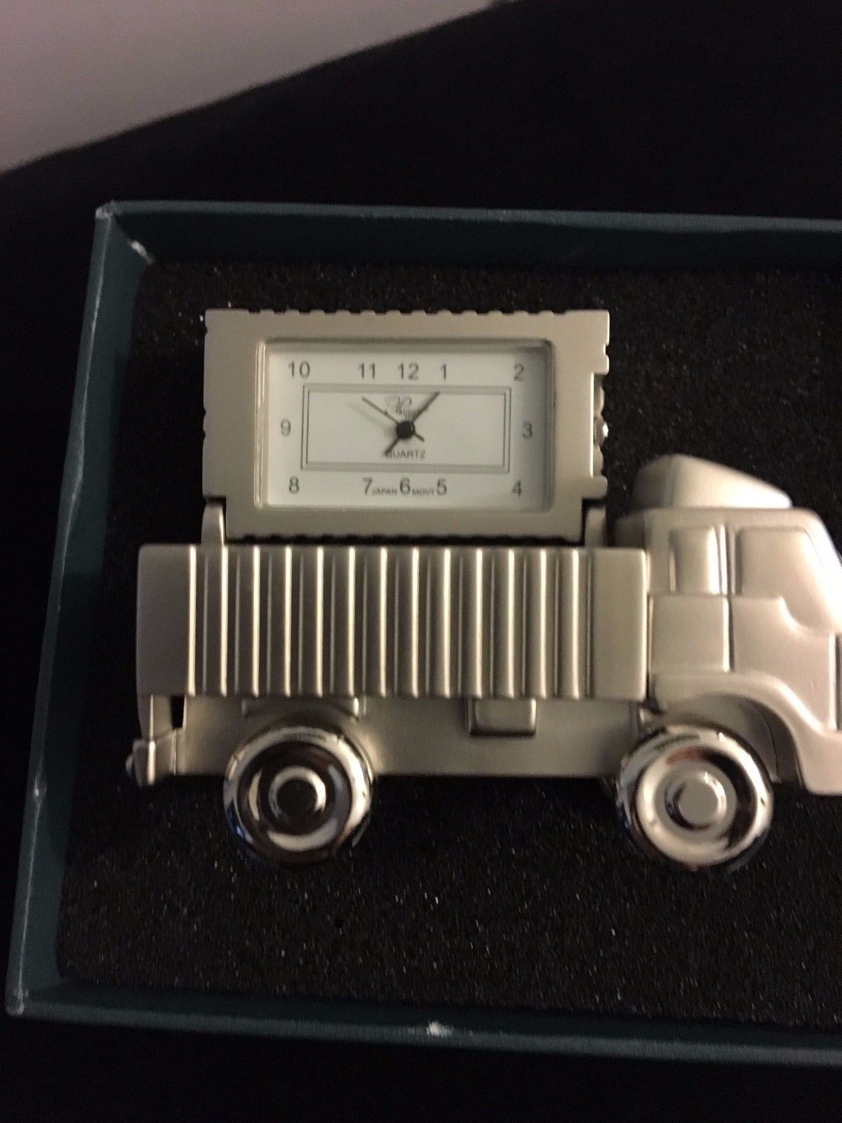 MINI TRUCK DESK CLOCK, SILVER, 2.5"x1.5" Novelty