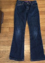 * childrens place dark wash boot cut blue jeans stretch denim pants 10 girls - $6.93