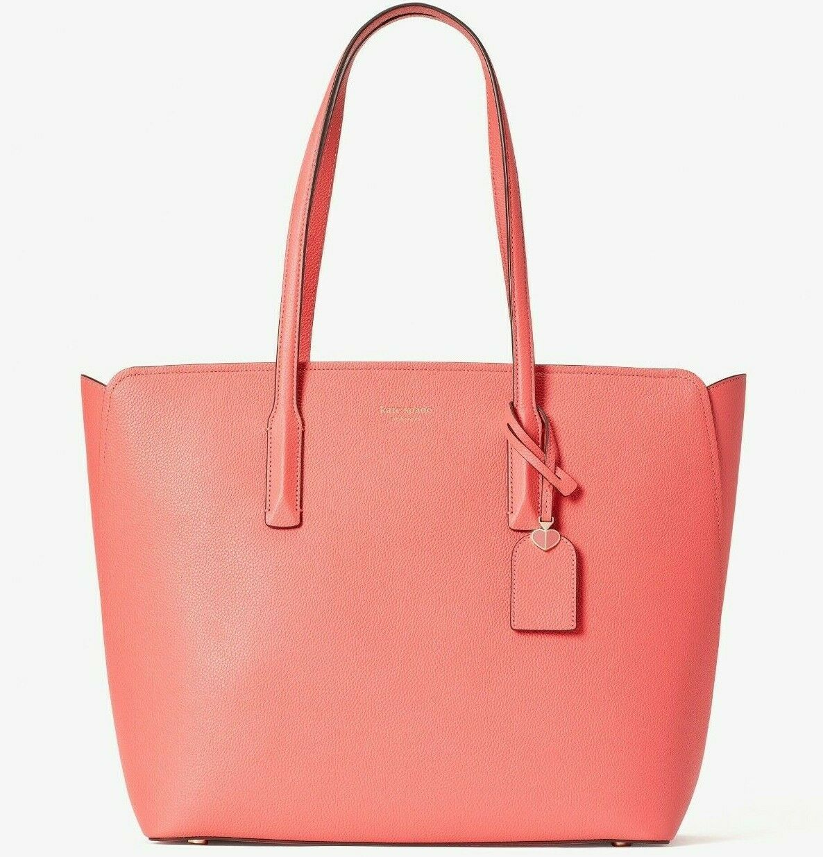 NWB Kate Spade Margaux Pink Leather Large Tote PXRUA226 Peach Melba Gift Bag