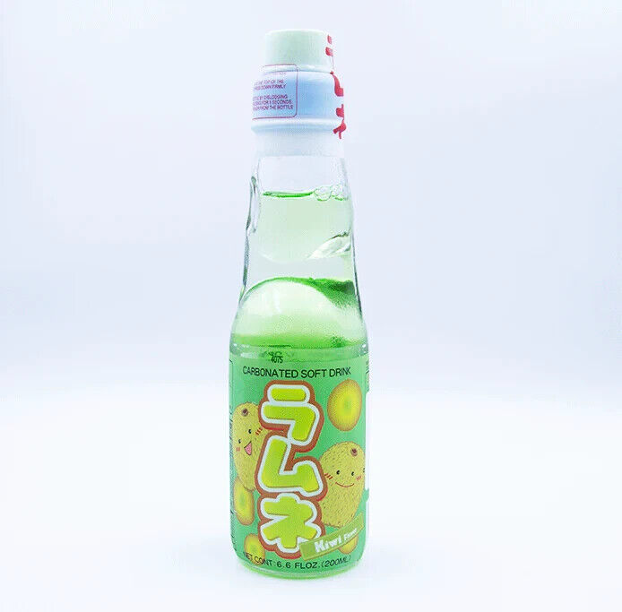 6 Pack Japan Ramune Marble Soda T Set Kiwi Flavor 66 Fl Oz Soft Drinks 