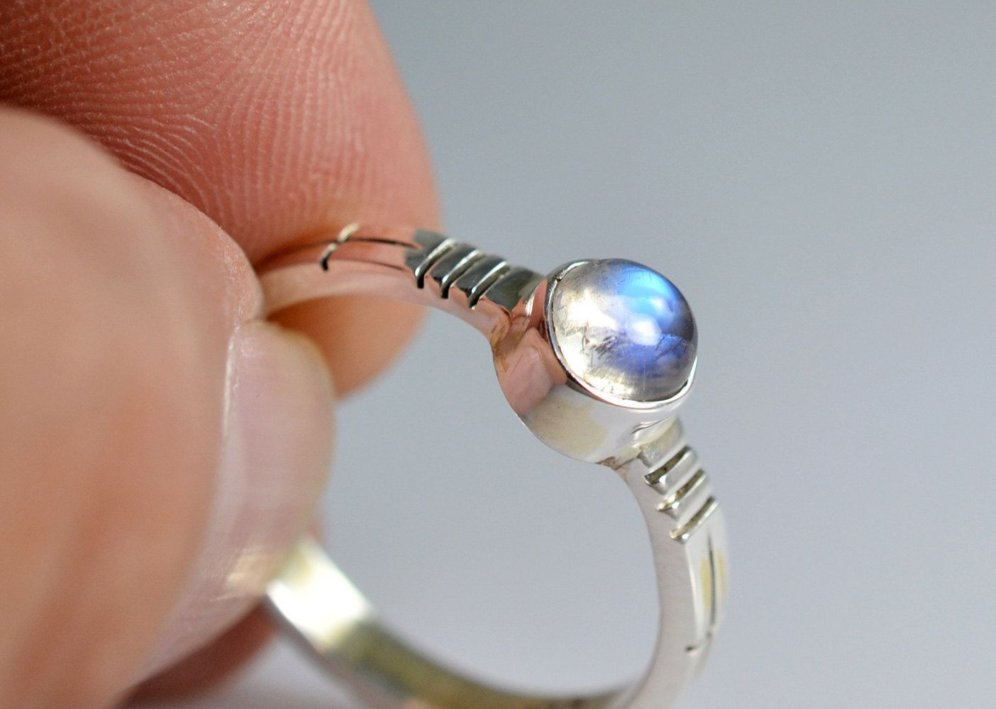 Rainbow Moonstone ring, Sterling Silver ring,moonstone silver ring,Handmade Ring