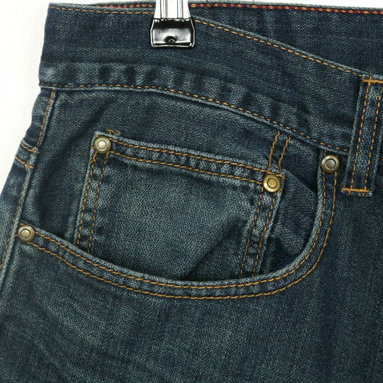 Perry Ellis Mens Straight Jeans Size 38 x 30 Actual 38 x 31 Distressed ...