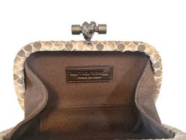 New BOTTEGA VENETA Python Snakeskin Leather Knot Clutch Bag Purse Made in Italy image 8