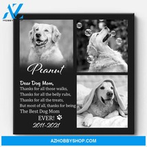 Custom Photo Canvas, Personalized Square Canvas, Custom Gift for Dog Lovers - $49.99