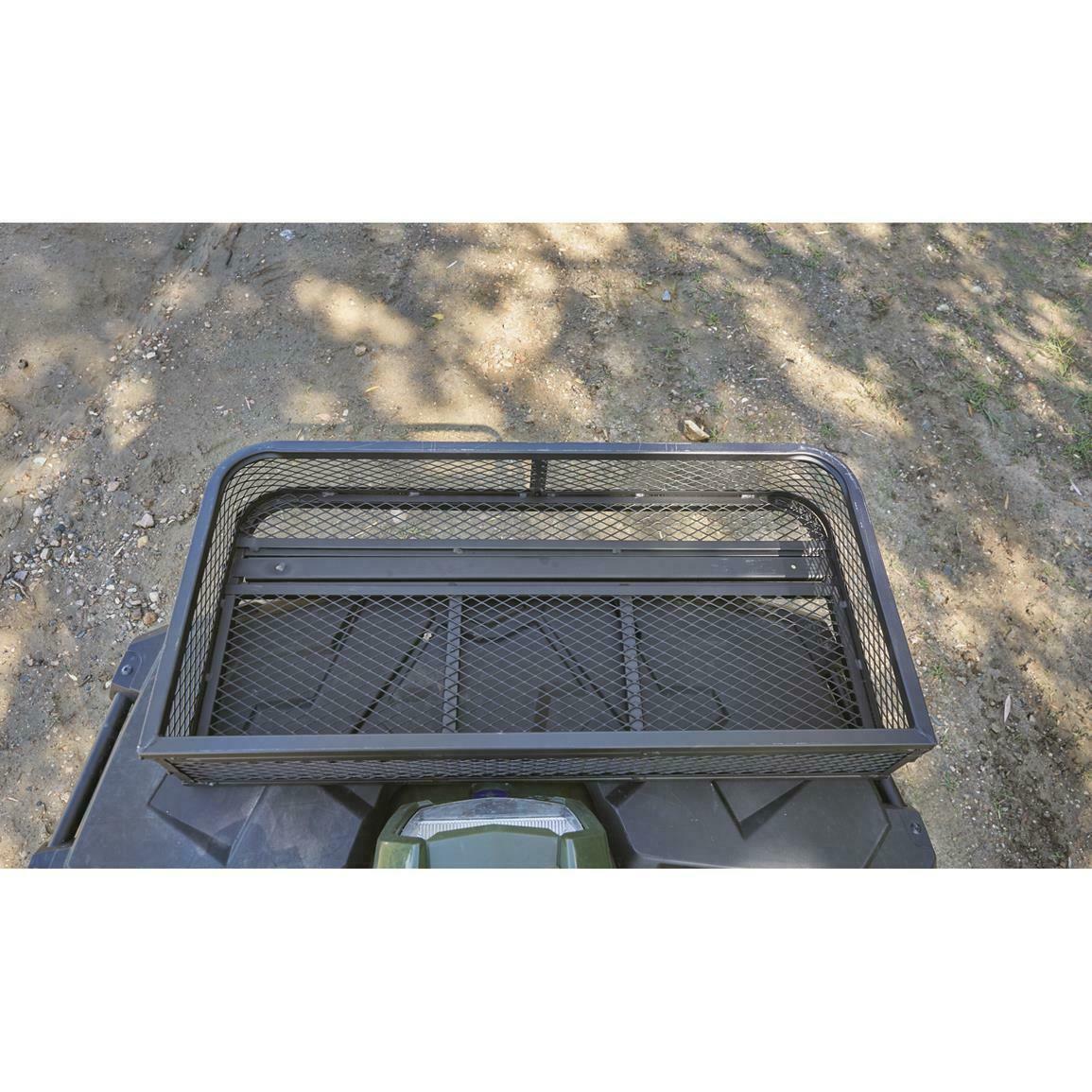 ATV UTV FRONT RACK BASKET Universal Cargo Steel Carrier Hunting Gear