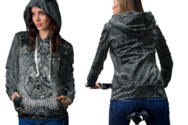 Baphomet eye hail satanic hoodie women thumb200