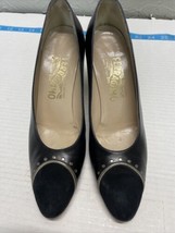 Salvatore Ferragamo Black Pumps Dress  Heels Narrow Width Women’s Size 8 AA - $37.36