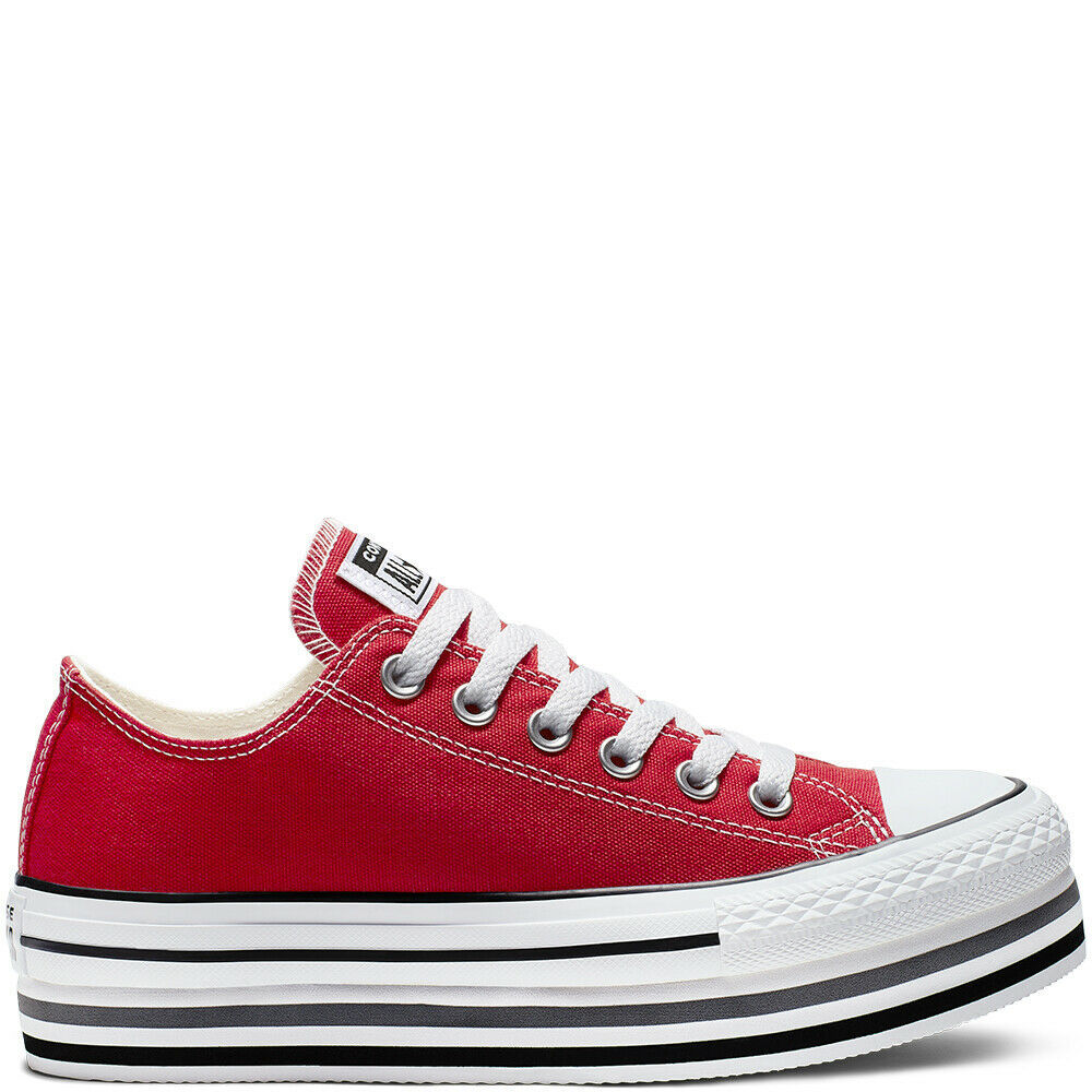 converse chuck taylor sasha vintage red and white trainers