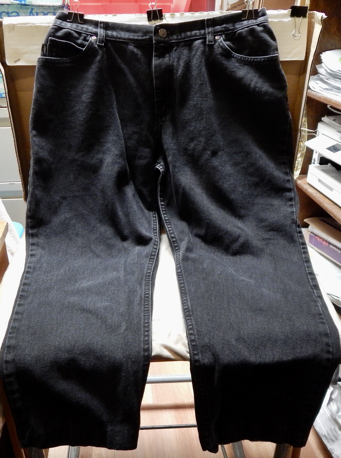 Woman's Jeans Chic 36 x 26 Straight Leg 20 Wide 11 Rise Black 18 Petite 239I