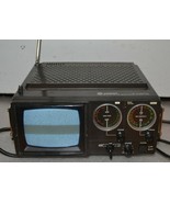 WEBCOR Vintage Portable Television 5TV-521R B/W TV AM FM 1978 TESTED WORKS - £104.96 GBP