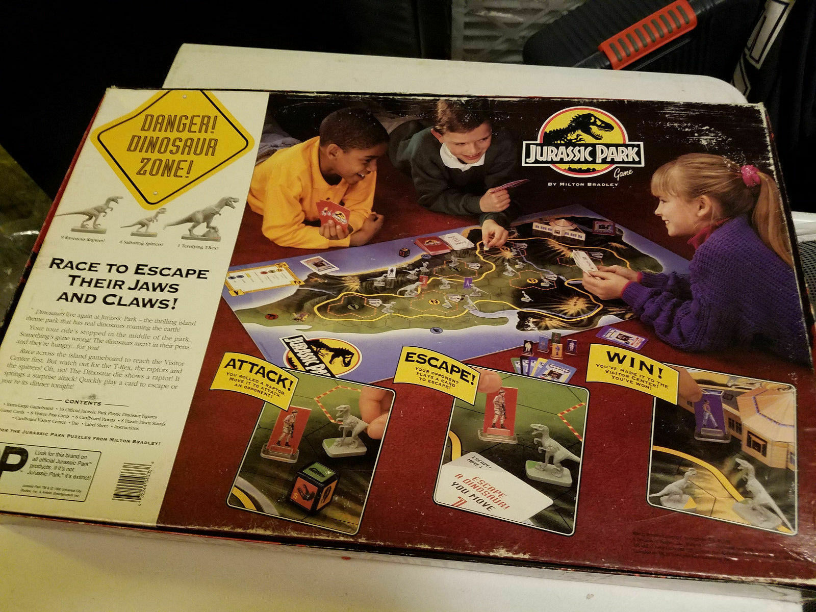1993 Milton Bradley Jurassic Park Board Game Vintage Manufacture