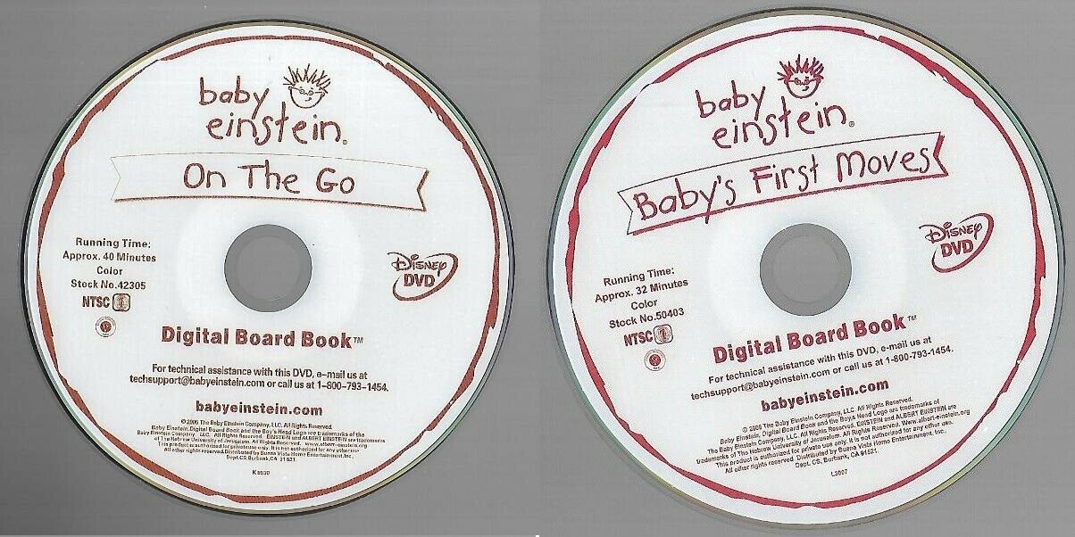 Baby Einstein Digital Board Book DVD Collection of Lot of 22 Discs ...