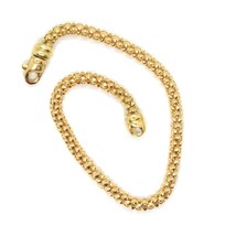 18K YELLOW GOLD BRACELET, 19 CM, 7.5 INCHES, BASKET WEAVE TUBE, 3 MM THICKNESS image 1