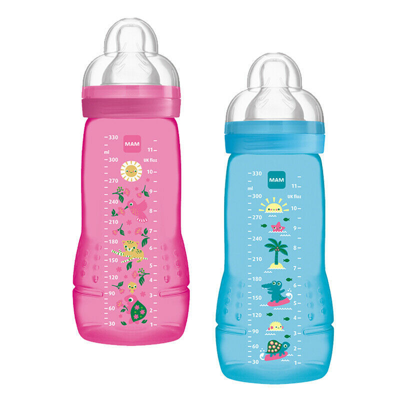 MAM Easy Active Bottle 330ml Pink Baby Bottles