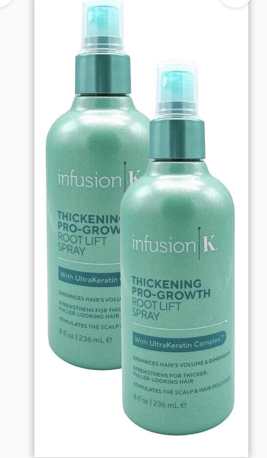 2 pack Infusion K Thickening ProGrowth Root Lift Spray Thicker Fuller