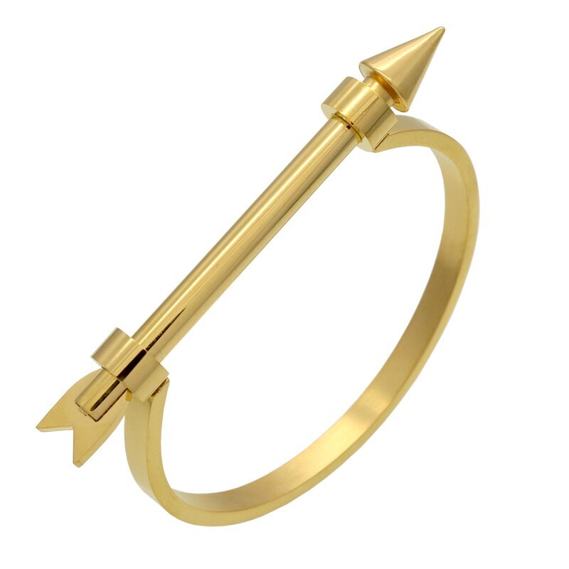 Arrow Bracelet Noeud armband Gold Colour Bracelets & Bangles For Women Screw Cuf