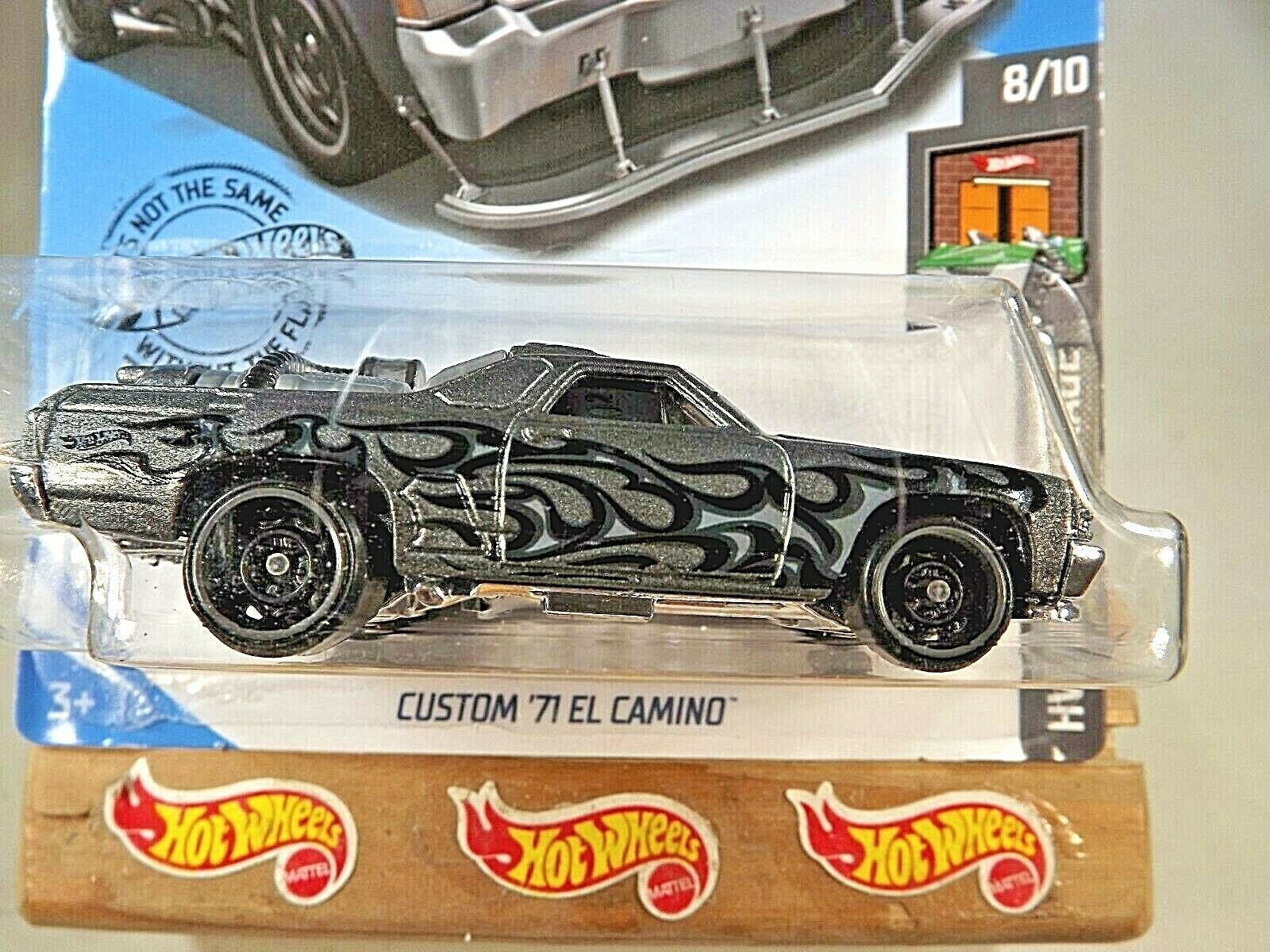 2020 Hot Wheels 40 HW Dream Garage 8/10 CUSTOM '71 El CAMINO Dark Gray