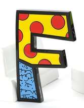 Romero Britto Alphabet Letter 6" High Freestanding Wall Mounted Rare Retired  image 4