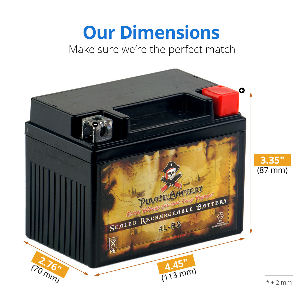 YTX4LBS Rechargeable Scooter Battery for Honda 50cc NQ50 Spree 1985 Batteries